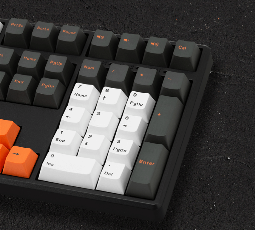 Bàn phím cơ Mistel X8 Gloaming (USB/Cherry Brown switch) sử dụng bộ keycap với chất liệu pbt cao cấp